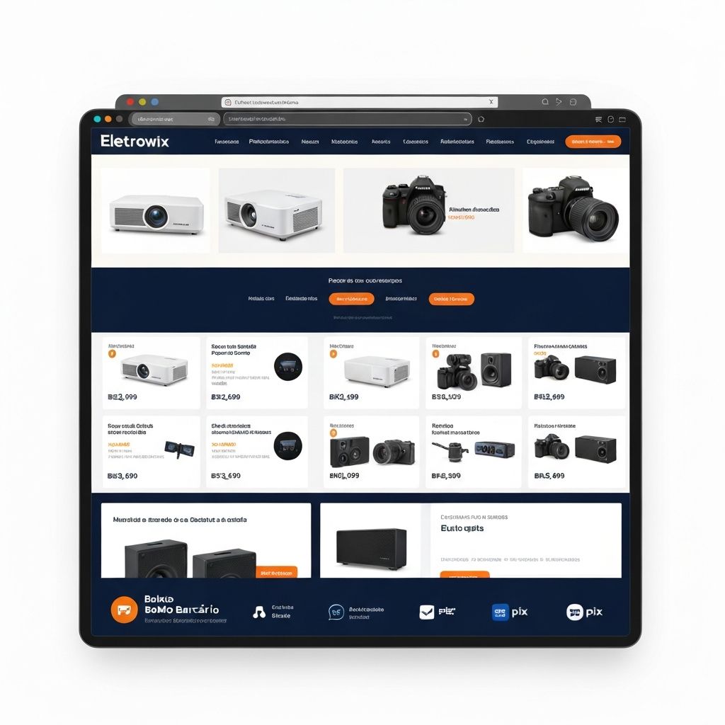 Screenshot do site Eletrowix